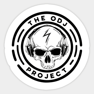 ODJ Skull Headphones Sticker